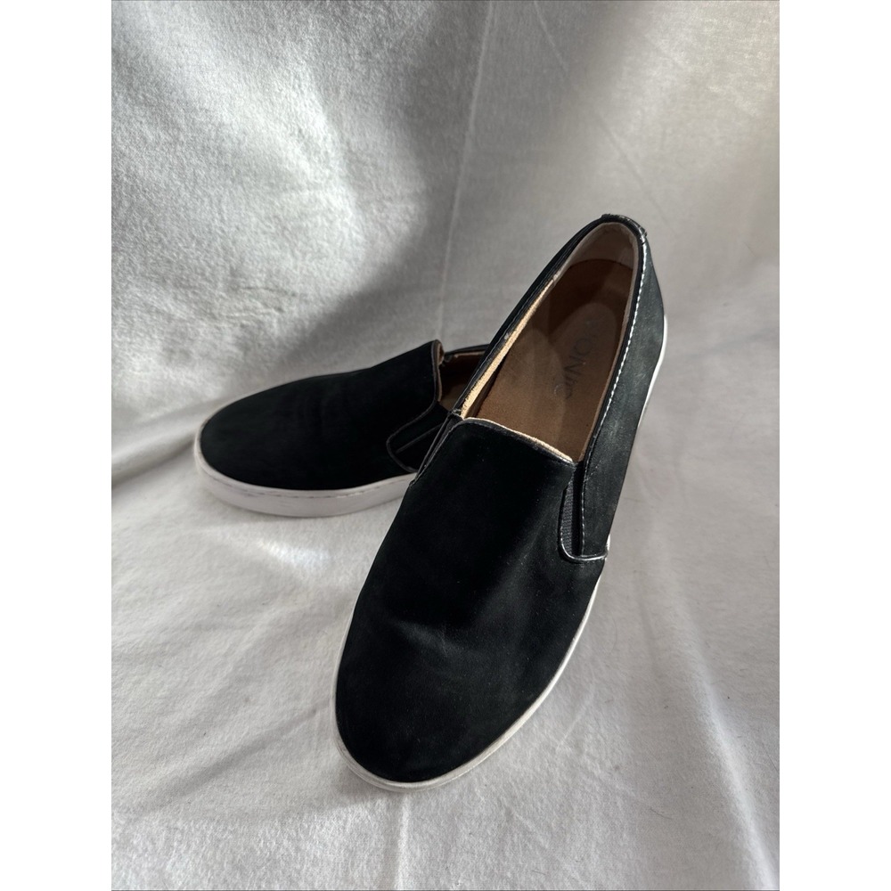 Vionic Shoes Womens 6.5 Midi Loafers Black Suede Slip On Sneakers Casual